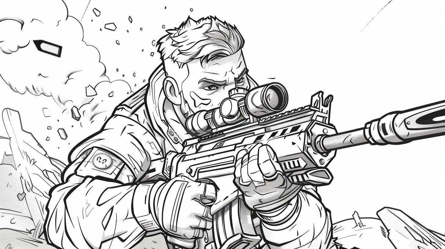 Coloriage Fortnite à imprimer: Skin rare et images sympas