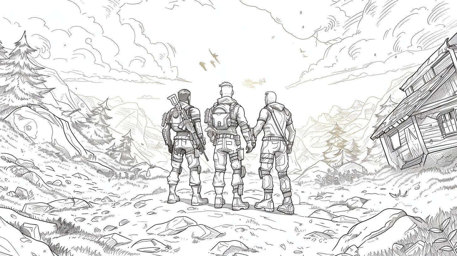Coloriage Fortnite à imprimer: Skin rare et images sympas