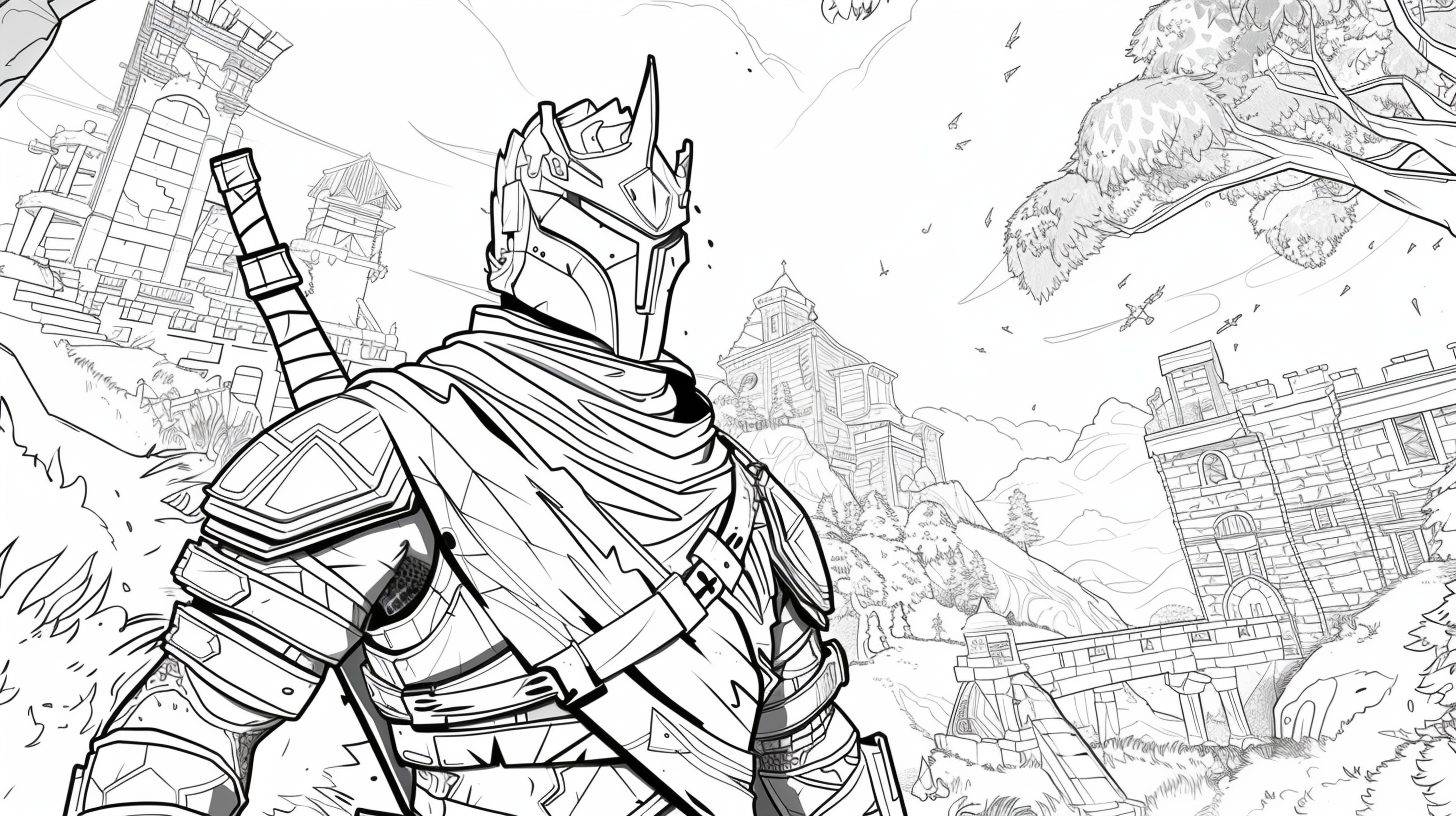 Coloriage Fortnite à imprimer: Skin rare et images sympas