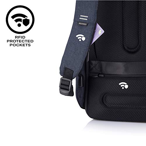 Sac à Dos Antivol USB Bobby Hero Bleu Foncé Unisexe - Geekodrome: Boutique d'accessoires geek Sac à Dos Antivol USB Bobby Hero Bleu Foncé Unisexe – Image 8