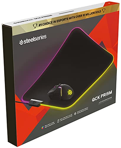 Tapis de souris SteelSeries QcK Prism Cloth avec éclairage RVB - Geekodrome: Boutique d'accessoires geek Tapis de souris SteelSeries QcK Prism Cloth avec éclairage RVB – Image 8