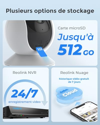Caméra de Surveillance Reolink 4MP avec Pan Tilt et Audio - Geekodrome: Boutique d'accessoires geek Caméra de Surveillance Reolink 4MP avec Pan Tilt et Audio – Image 8