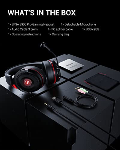 Casque Gaming EKSA E900Pro, Son Surround 7.1 Immersif avec Micro Antibruit - Geekodrome: Boutique d'accessoires geek Casque Gaming EKSA E900Pro, Son Surround 7.1 Immersif avec Micro Antibruit – Image 10