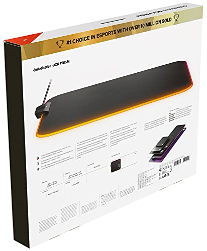 Tapis de souris SteelSeries QcK Prism Cloth avec éclairage RVB - Geekodrome: Boutique d'accessoires geek Tapis de souris SteelSeries QcK Prism Cloth avec éclairage RVB – Image 10