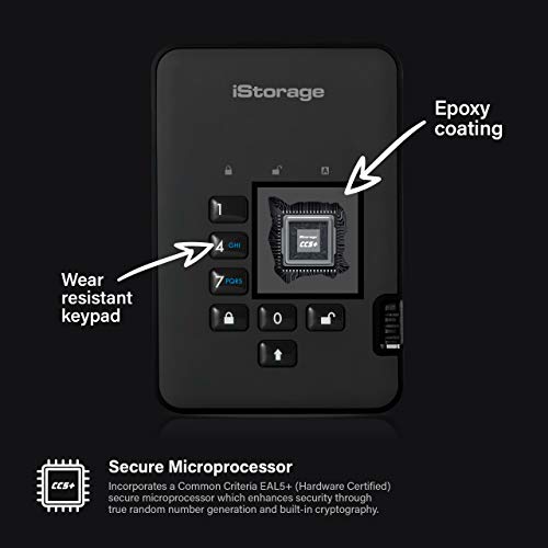 Disque dur portable sécurisé iStorage diskAshur2 1To Noir - Geekodrome: Boutique d'accessoires geek Disque dur portable sécurisé iStorage diskAshur2 1To Noir – Image 3