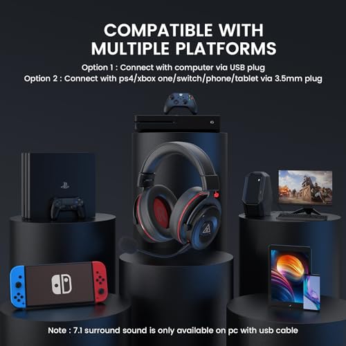 Casque Gaming EKSA E900Pro, Son Surround 7.1 Immersif avec Micro Antibruit - Geekodrome: Boutique d'accessoires geek Casque Gaming EKSA E900Pro, Son Surround 7.1 Immersif avec Micro Antibruit – Image 6