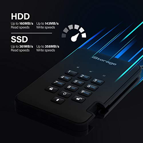 Disque dur portable sécurisé iStorage diskAshur2 1To Noir - Geekodrome: Boutique d'accessoires geek Disque dur portable sécurisé iStorage diskAshur2 1To Noir – Image 2