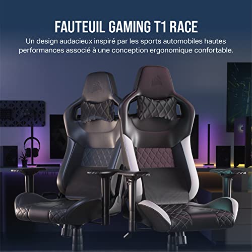 Fauteuil Gaming Corsair T1 RACE 2023 : Confort et Performance - Geekodrome: Boutique d'accessoires geek Fauteuil Gaming Corsair T1 RACE 2023 : Confort et Performance – Image 3