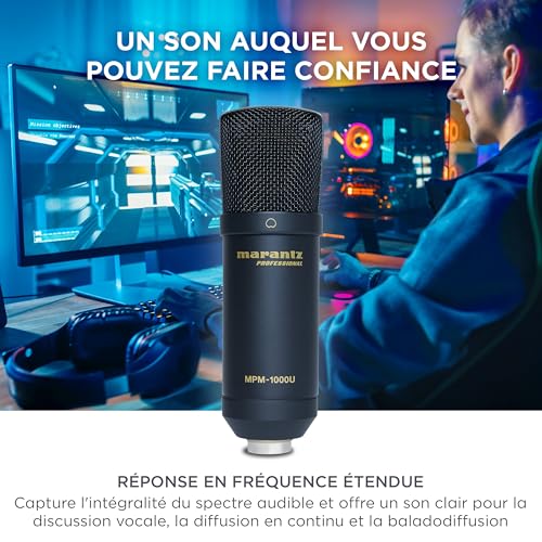 Microphone USB Marantz MPM1000U pour Streaming et Podcasting - Geekodrome: Boutique d'accessoires geek Microphone USB Marantz MPM1000U pour Streaming et Podcasting – Image 6