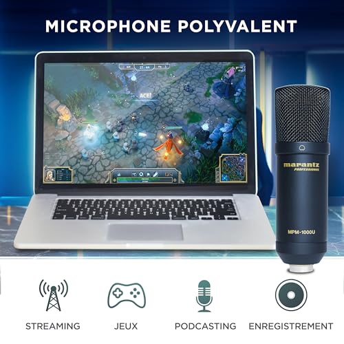Microphone USB Marantz MPM1000U pour Streaming et Podcasting - Geekodrome: Boutique d'accessoires geek Microphone USB Marantz MPM1000U pour Streaming et Podcasting – Image 3