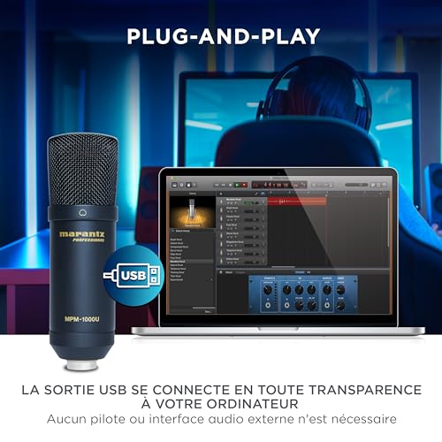 Microphone USB Marantz MPM1000U pour Streaming et Podcasting - Geekodrome: Boutique d'accessoires geek Microphone USB Marantz MPM1000U pour Streaming et Podcasting – Image 2