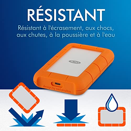 Disque Dur Externe LaCie Rugged 5 To : Robuste et Portable - Geekodrome: Boutique d'accessoires geek Disque Dur Externe LaCie Rugged 5 To : Robuste et Portable – Image 4
