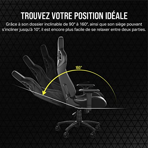 Fauteuil Gaming Corsair T1 RACE 2023 : Confort et Performance - Geekodrome: Boutique d'accessoires geek Fauteuil Gaming Corsair T1 RACE 2023 : Confort et Performance – Image 7