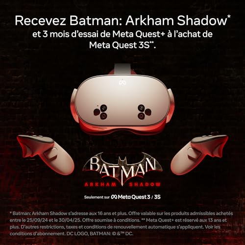 Meta Quest 3S 128 Go : Batman et Essai de 3 Mois Offerts ! - Geekodrome: Boutique d'accessoires geek Meta Quest 3S 128 Go : Batman et Essai de 3 Mois Offerts ! – Image 2