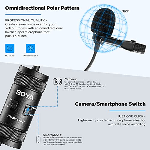 Microphone Lavalier Boya by-M1 Pro II pour Création de Contenu - Geekodrome: Boutique d'accessoires geek Microphone Lavalier Boya by-M1 Pro II pour Création de Contenu – Image 3