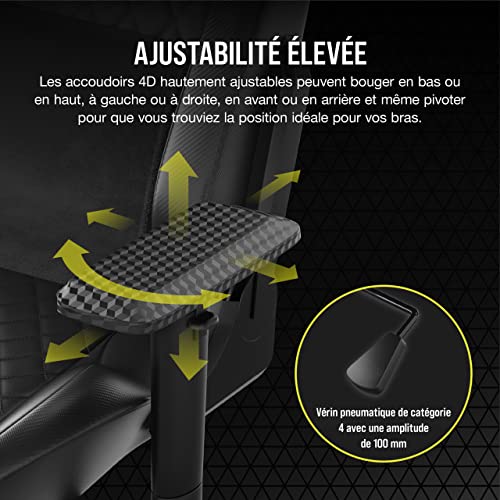 Fauteuil Gaming Corsair T1 RACE 2023 : Confort et Performance - Geekodrome: Boutique d'accessoires geek Fauteuil Gaming Corsair T1 RACE 2023 : Confort et Performance – Image 6