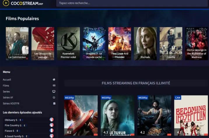 Le site Cocostream est il réellement hors ligne en ce moment