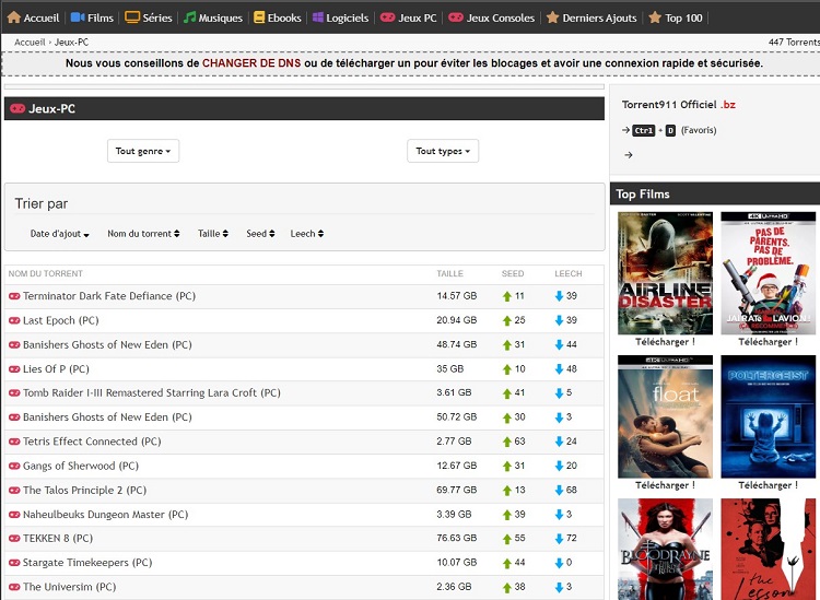 Quelles solutions simples permettent de contourner un accès impossible à Torrent911